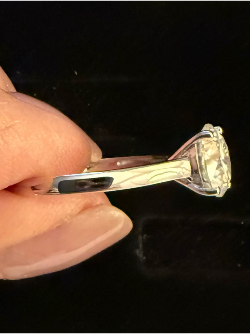 Moissanite Solitaire 925 Ring 2CT Size 10 - Picture 3 of 10